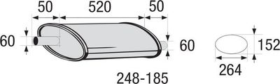 Střední tlumič výfuku, univerzální BOSAL 248-185