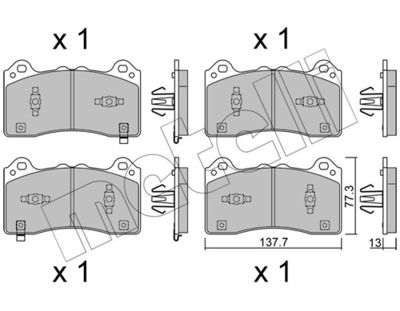 Brake Pad Set, disc brake 22-1220-1