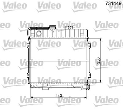 VALEO 731449 Радіатор охолодження двигуна для BMW (Бмв)