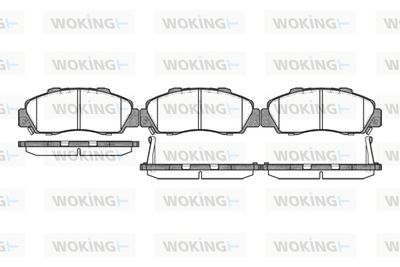 Комплект тормозных колодок, дисковый тормоз WOKING P2513.32 для HONDA PRELUDE