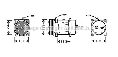 AVA-QUALITY-COOLING CNK176 Компресор кондиціонера для FIAT (Фиат)