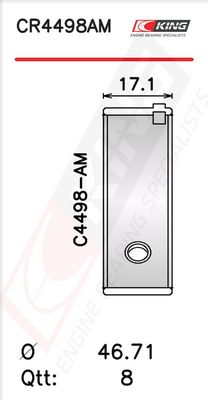 Черупка на биелен лагер KING CR4498AM0.75