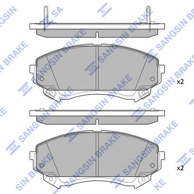 комплект спирачно феродо, дискови спирачки Hi-Q SP2257