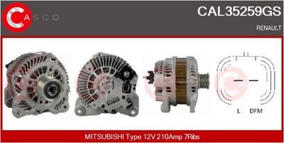 GENERATOR / ALTERNATOR CASCO CAL35259GS