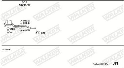 Изпускателна система WALKER ADK032688A
