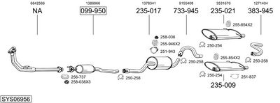Изпускателна система BOSAL SYS06956