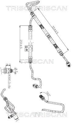 Wąż hydrauliczny, system kierowania TRISCAN 851623002