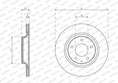 BREMSSCHEIBE FERODO DDF2003C 1