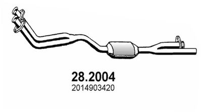 ASSO 28.2004 Глушитель выхлопных газов  для MERCEDES-BENZ 190 (W201) E 2.3 (201.028)