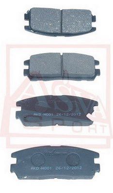 Комплект тормозных колодок, дисковый тормоз ASVA AKD-H001 для GREAT WALL HOVER