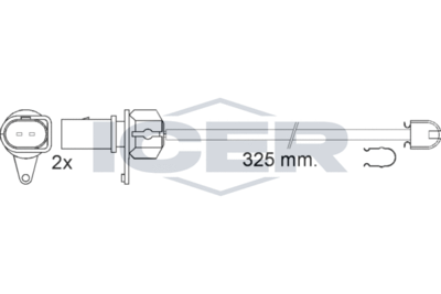 ICER 610573 E C Датчик износа тормозных колодок для AUDI A6 C6 Avant (4F5)