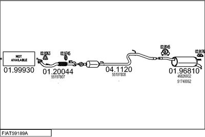 SISTEM DE ESAPAMENT MTS FIAT59189A017978