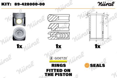 Rep.sats, kolv/cylinderfoder NÜRAL 89-428000-00