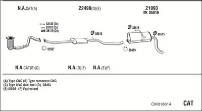 Układ wydechowy WALKER CIK018614