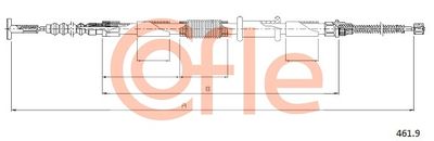 Тросик, cтояночный тормоз COFLE 92.461.9 для FIAT BRAVA