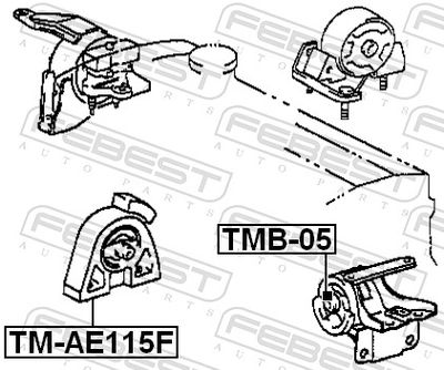 TM-AE115F FEBEST Опора двигателя FEBEST 