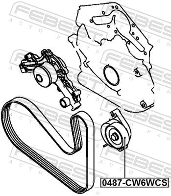 ROLA INTINZATOR CUREA TRANSMISIE FEBEST 0487CW6WCS 1