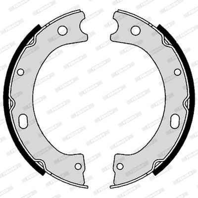 Bromsbackar, sats, parkeringsbroms FERODO FSB641