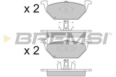 BREMSI BP2835 Тормозные колодки и сигнализаторы  для SKODA CITIGO (Шкода Китиго)