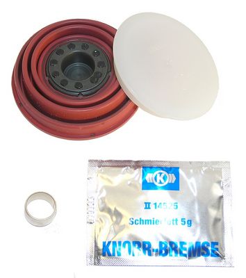 Remklauw reparatieset (afdichtingen, bouten, dekt, Gidsen, sleeves) Achter/Voor Links/Rechts (zuigerdeksel) KNORR SN5 past: MAN