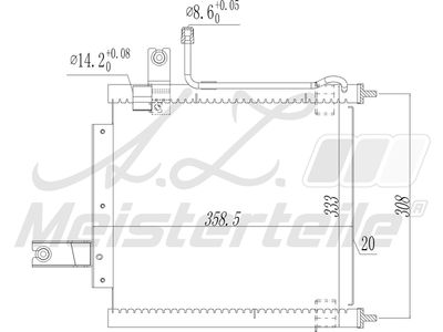 кондензатор, климатизация A.Z. Meisterteile AZMT-45-030-1615