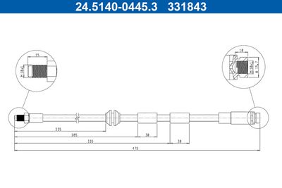 спирачен маркуч ATE 24.5140-0445.3