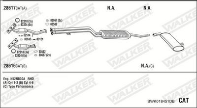 Изпускателна система WALKER BWK018451DB