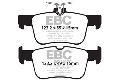 комплект спирачно феродо, дискови спирачки EBC Brakes DP42160R
