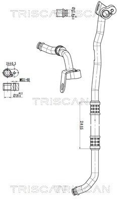 Vysokotlaké / nízkotlaké vedení, klimatizace TRISCAN 9010 23008