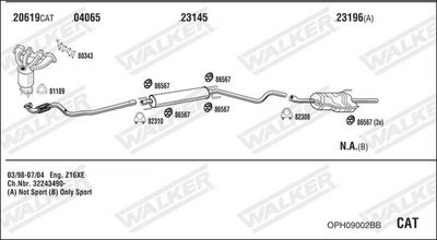SISTEM DE ESAPAMENT WALKER OPH09002BB