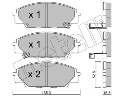 Комплект тормозных колодок, дисковый тормоз METELLI 22-0435-0 для HONDA S2000