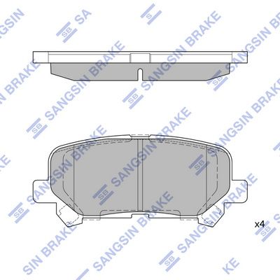 Комплект тормозных колодок, дисковый тормоз Hi-Q SP1461 для ACURA MDX
