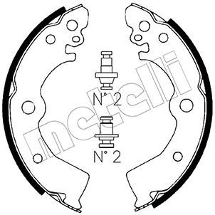 Комплект тормозных колодок METELLI 53-0281 для NISSAN 100NX