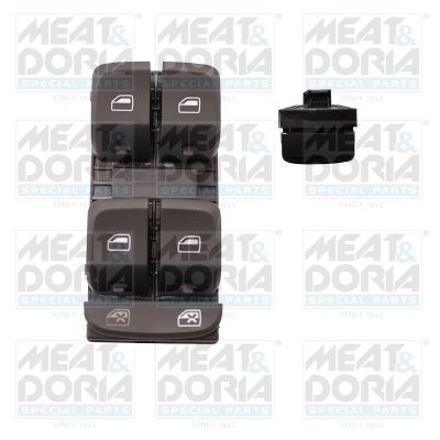 MEAT & DORIA 26565 Кнопка стеклоподьемника  для AUDI A1 (Ауди А1)