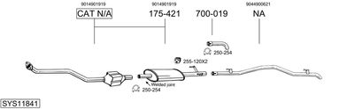 Układ wydechowy BOSAL SYS11841