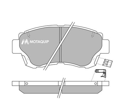 Комплект тормозных колодок, дисковый тормоз MOTAQUIP LVXL124 для TOYOTA PROGRES