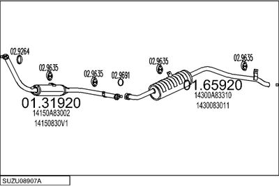 SISTEM DE ESAPAMENT MTS SUZU08907A004485