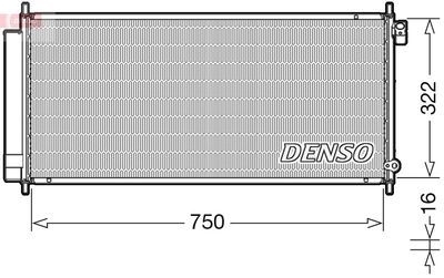 Конденсатор, кондиционер DENSO DCN40017 для HONDA JAZZ