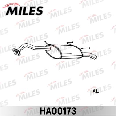 Глушитель выхлопных газов конечный MILES HA00173