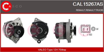 Генератор CASCO CAL15267AS для RENAULT TRUCKS MESSENGER