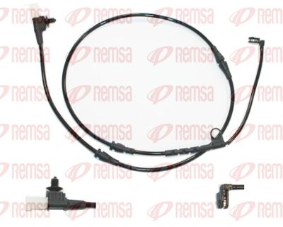 Warning contact, brake pad wear