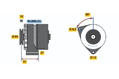 GENERATOR / ALTERNATOR BOSCH 0120488103