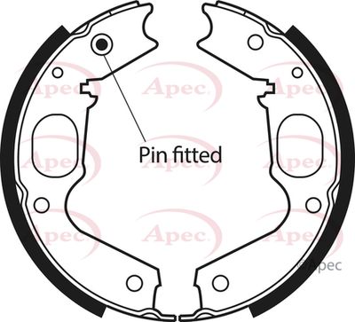 Brake Shoe Set, parking brake APEC SHU616