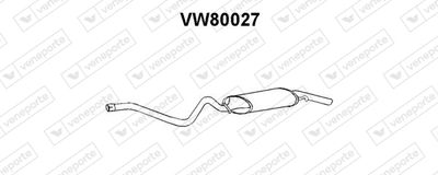 Глушитель выхлопных газов конечный VENEPORTE VW80027 для VW SCIROCCO