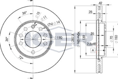 спирачен диск ICER 78BD9043-2