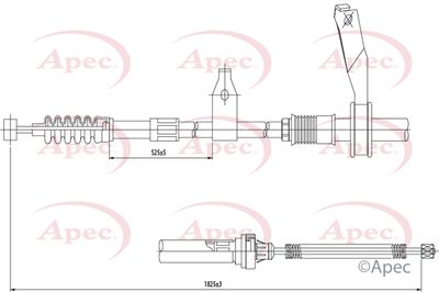 Cable Pull, parking brake APEC CAB1420