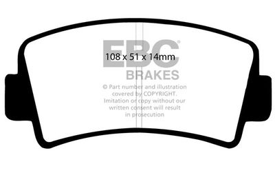 Комплект тормозных колодок, дисковый тормоз EBC Brakes DP207 для MAZDA 616