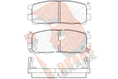 Комплект тормозных колодок, дисковый тормоз R BRAKE RB0991 для ISUZU TFR/TFS