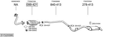 Układ wydechowy BOSAL SYS20586