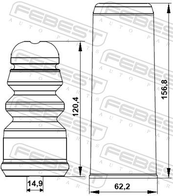 Dust Cover Kit, shock absorber ADSHB-A6IVR-KIT